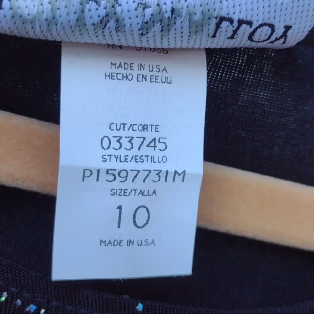 VTG Molly Malloy Black Glittery Cocktail Print Dress 10 - Picture 7 of 9